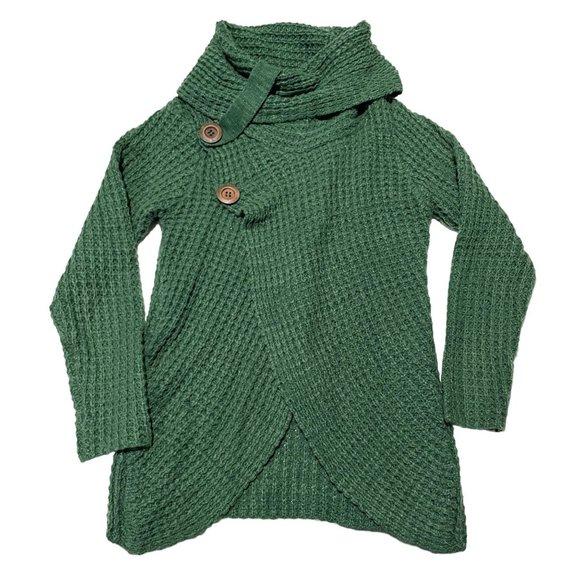 OLIVER Sweaters - Oliver Woman's Long Sleeve Cowl‎ Neck Sweater, Size: Small Color: Green | U1